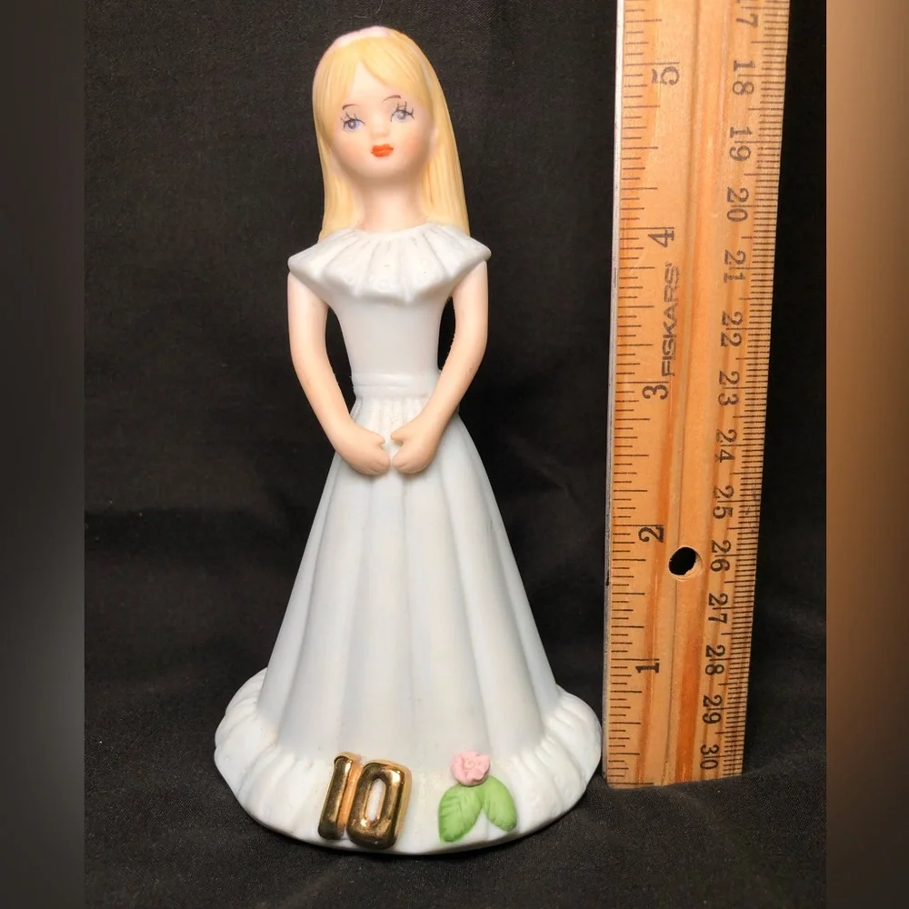 ENESCO Growing Up Birthday Girls Blonde Figurine Age 10, 1981